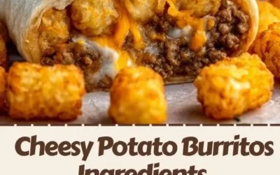 Delicious cheesy potato burritos wrapped in soft tortillas