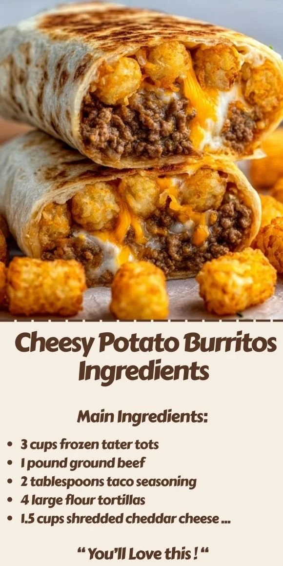 Cheesy Potato Burritos