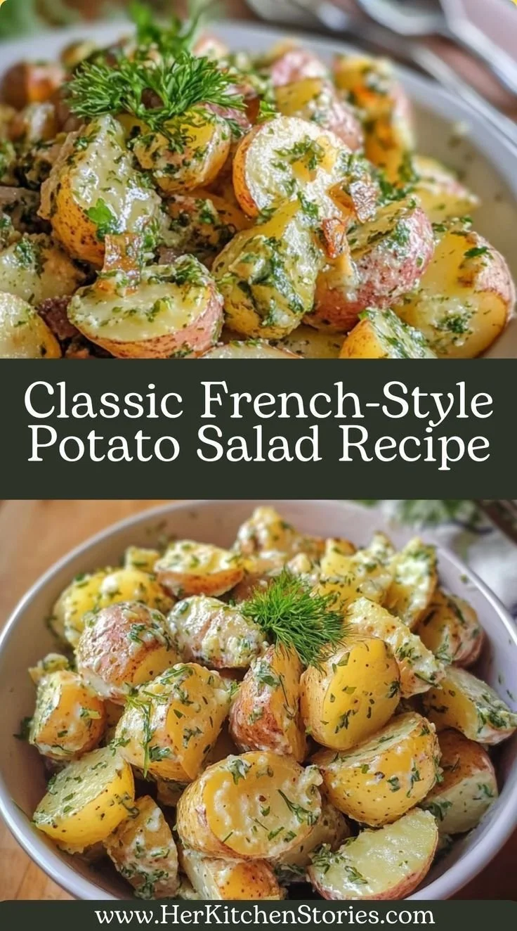 Classic French-Style Potato Salad with herbs and dressing