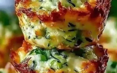 Crispy Parmesan Zucchini Muffins fresh out of the oven, perfect for healthy snacks.