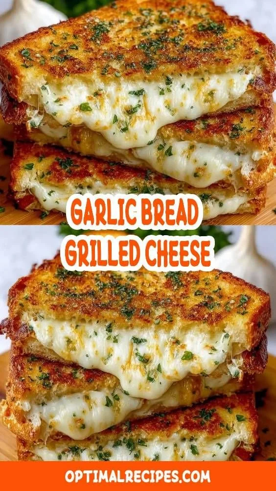 Garlic Bread Grilled Cheese 10 Cheesy garlic bread grilled cheese sandwich with crispy exterior