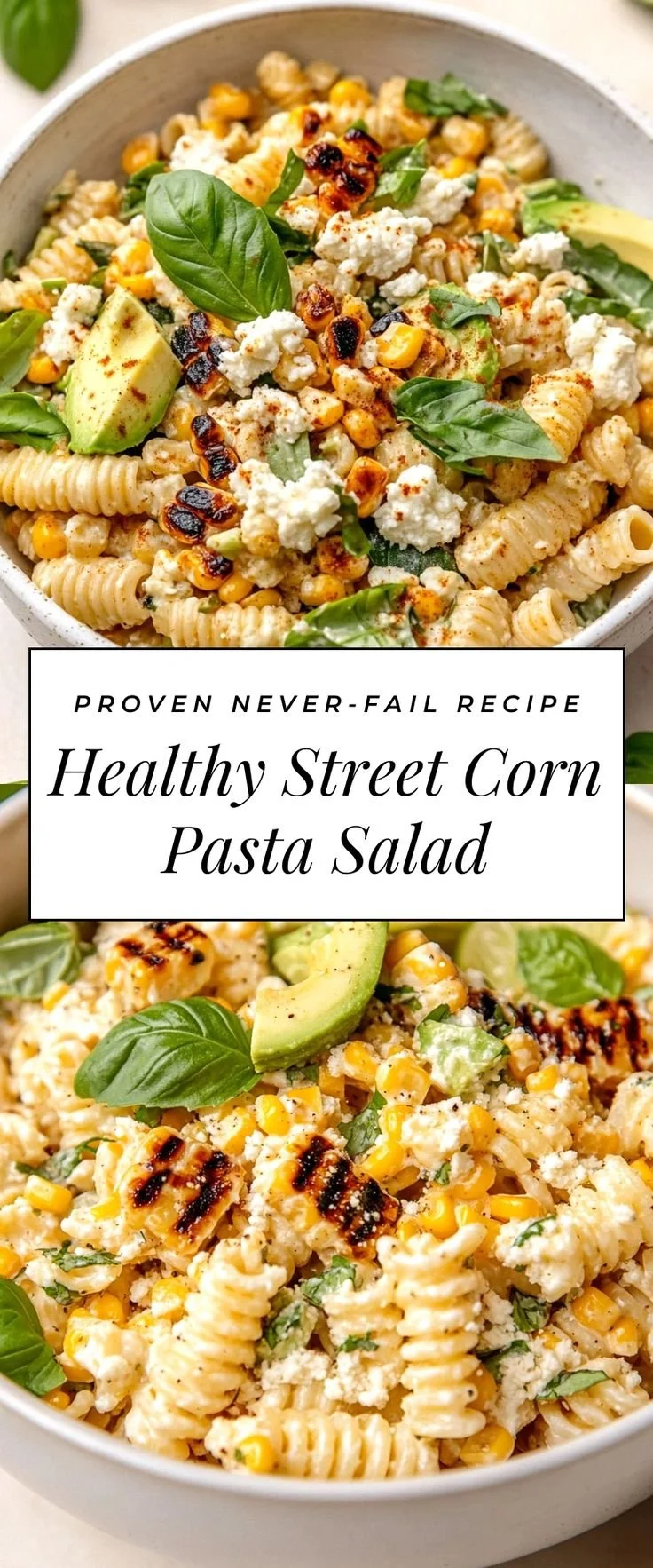 Delicious street corn pasta salad with vibrant ingredients and flavors